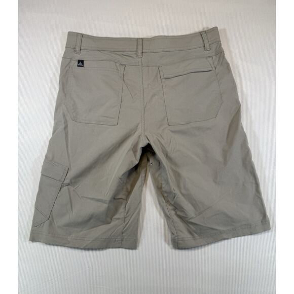 prAna Zion Stretch Cargo Shorts Men’s M Khaki Nylon Spandex Hiking Outdoor Trail - Picture 2 of 8